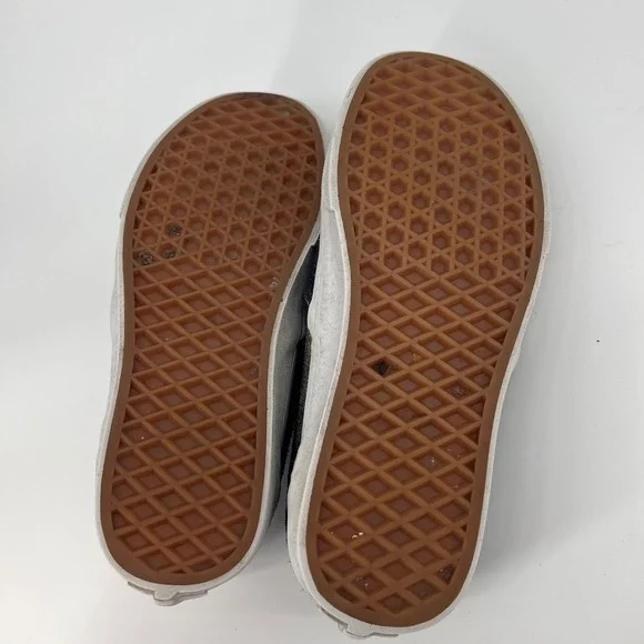 Vans Slip On Sneakers Black and Glitter Suede Womens Shoes Size 6 - Picture 8 of 8